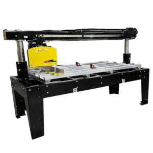 Beam Saw from Original Saw Company featuring red Manual Clamps
