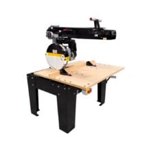16" Super Duty Radial Arm Saw with wood table and clamps