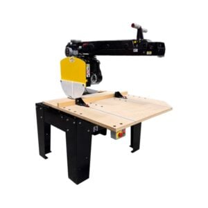 20-inch Super Duty Radial Arm Saw with wood table and clamps