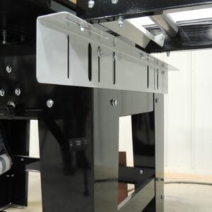 Mounting bracket on an Original Saw Company Super Duty Radial Arm Saw.