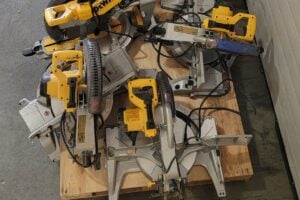 worn-out chop saws replaced by industrial radial arm saws